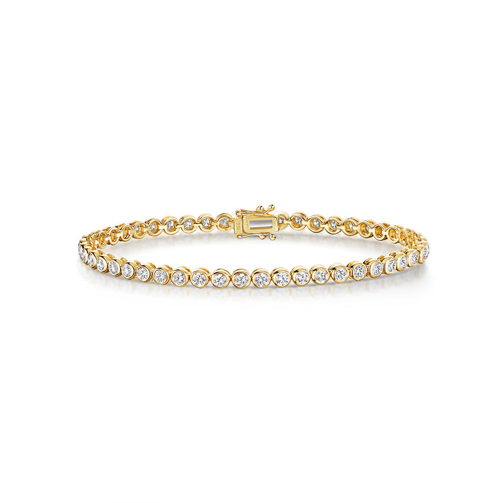18ct Yellow Gold Diamond Tennis Bracelet simple Pursuit
