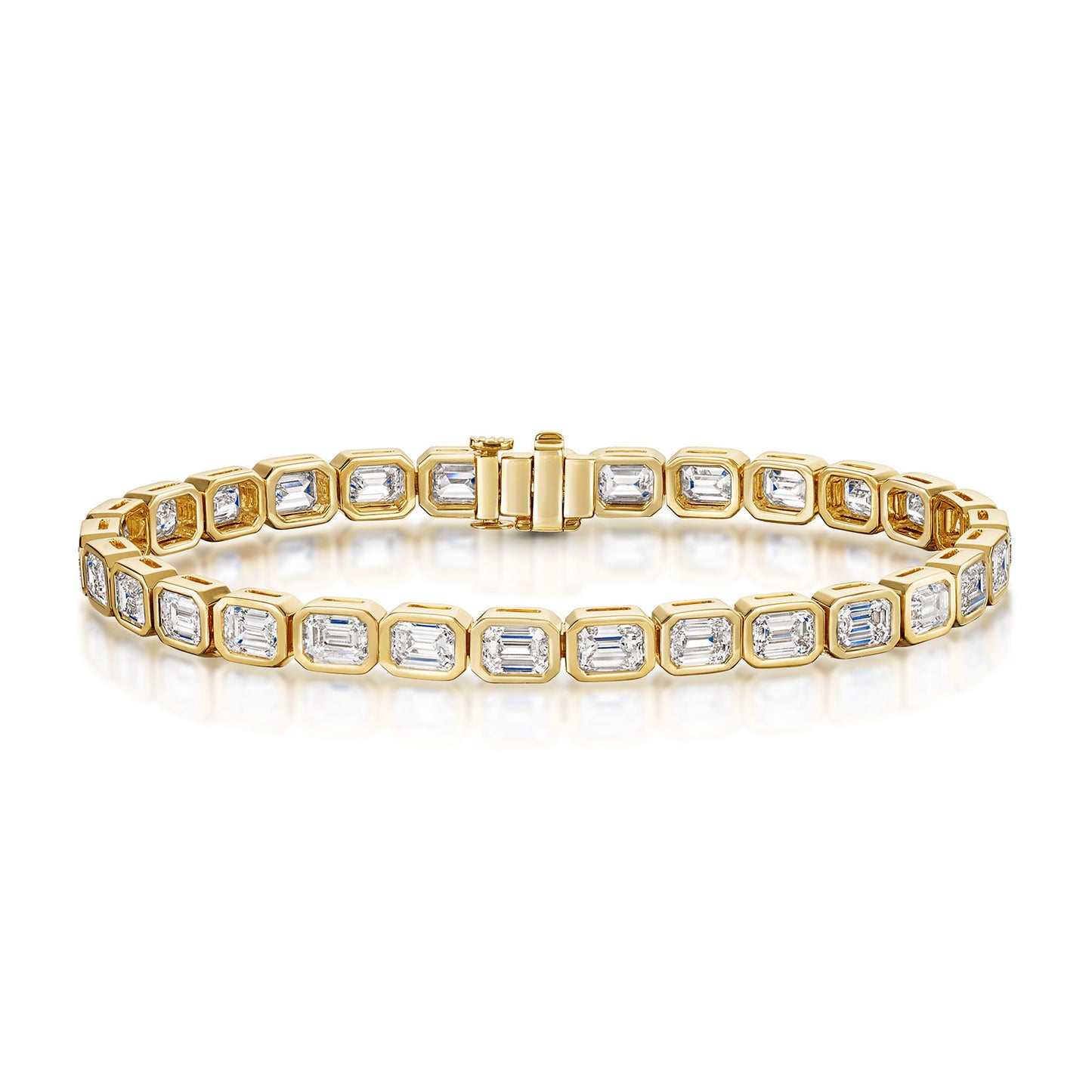 18ct Yellow Gold Diamond Tennis Bracelet simple Pursuit