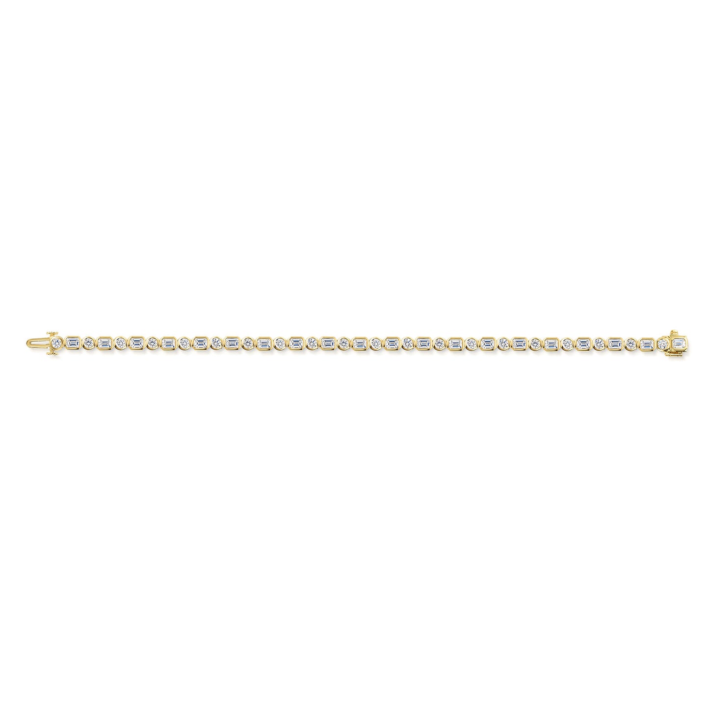 18ct Yellow Gold Diamond Tennis Bracelet simple Pursuit