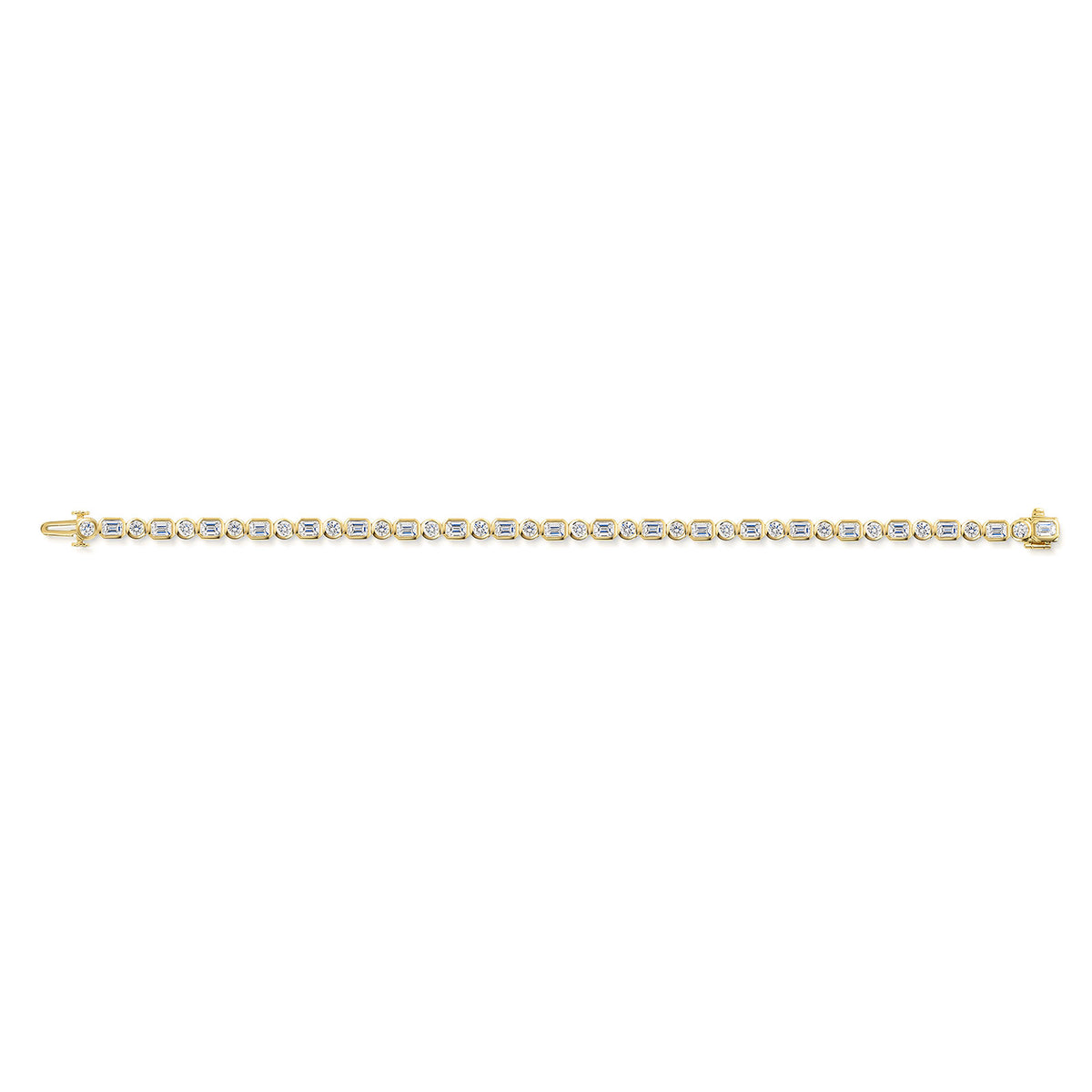 18ct Yellow Gold Diamond Tennis Bracelet simple Pursuit