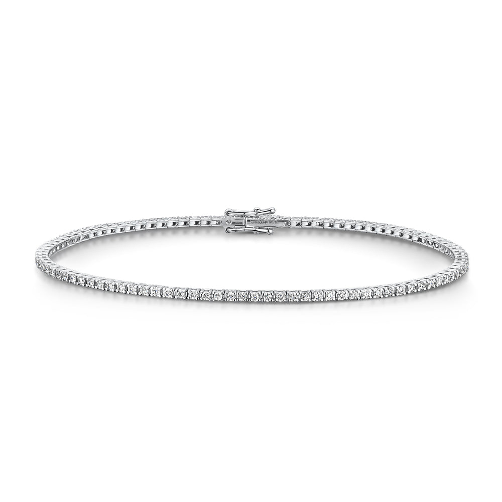 18ct White Gold Diamond Tennis Bracelet 1.00ct simple Pursuit