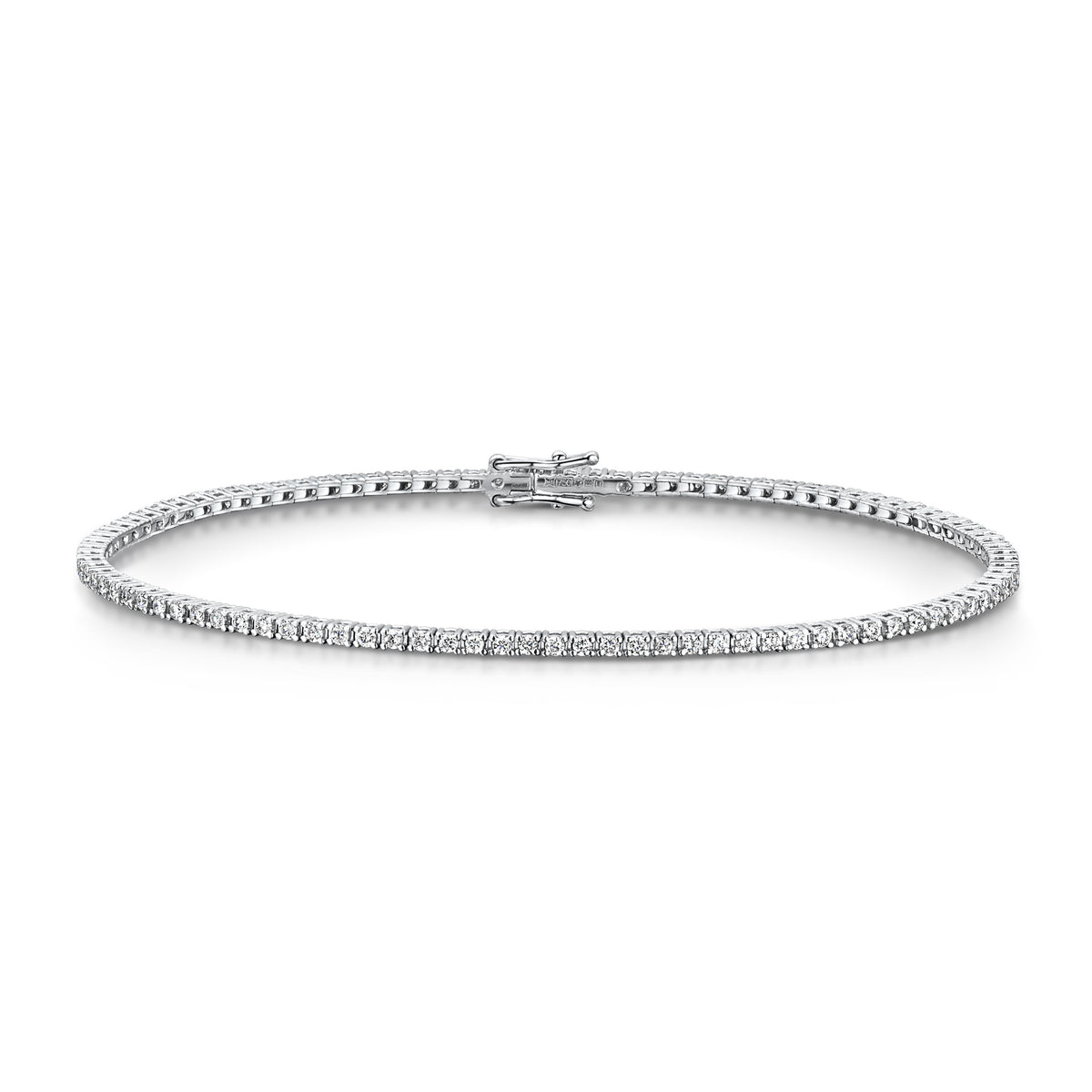 18ct White Gold Diamond Tennis Bracelet 1.00ct simple Pursuit