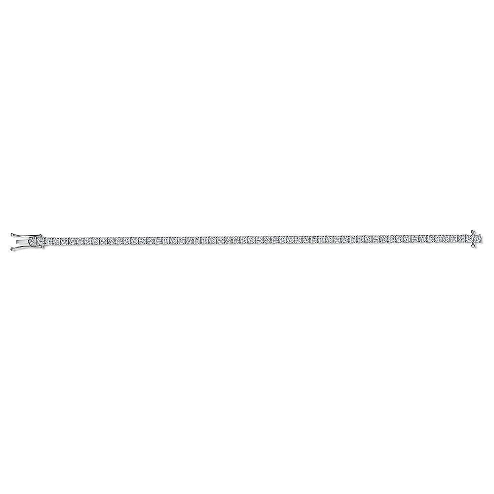 18ct White Gold Diamond Tennis Bracelet 3.50ct simple Pursuit