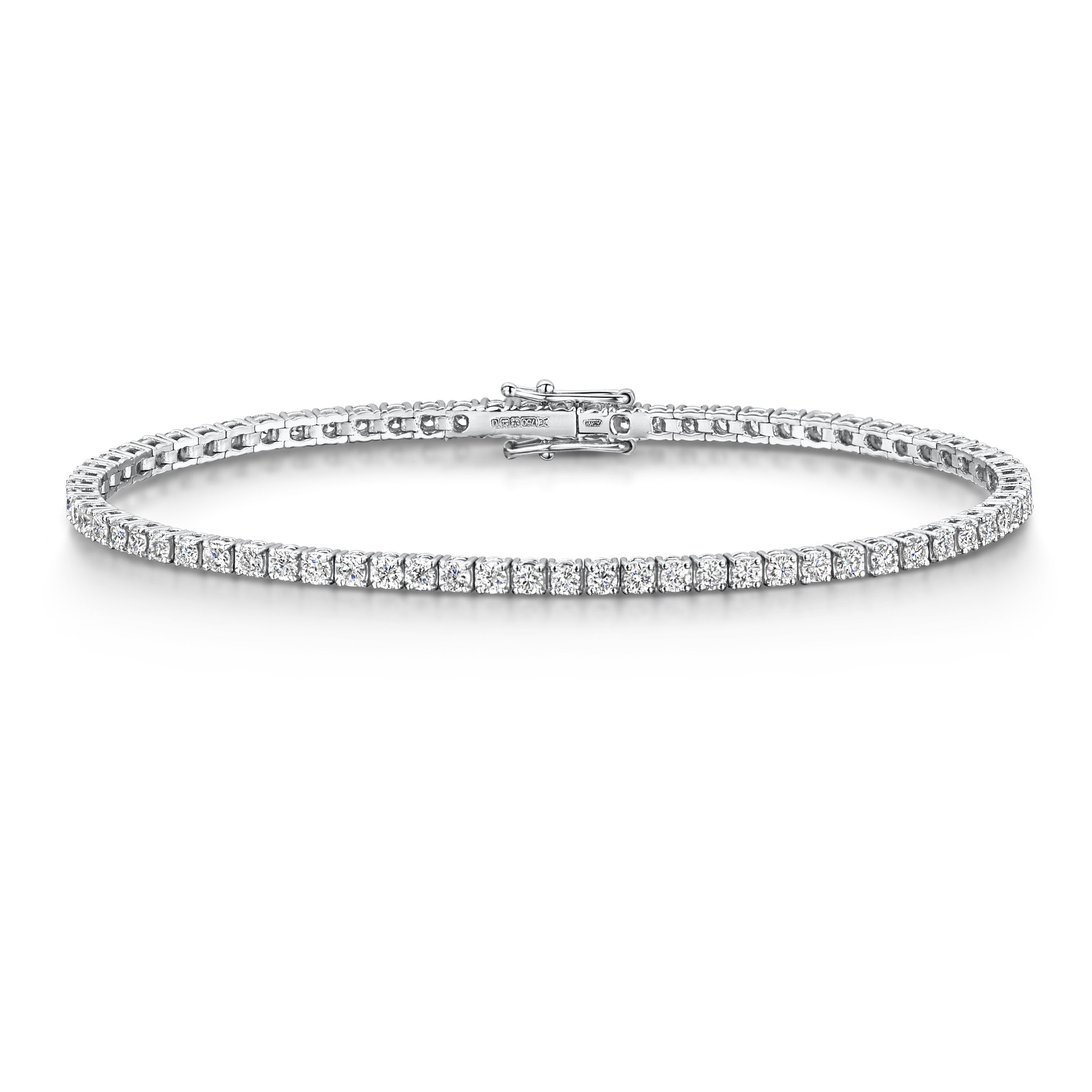 18ct White Gold Diamond Tennis Bracelet 2.00ct simple Pursuit