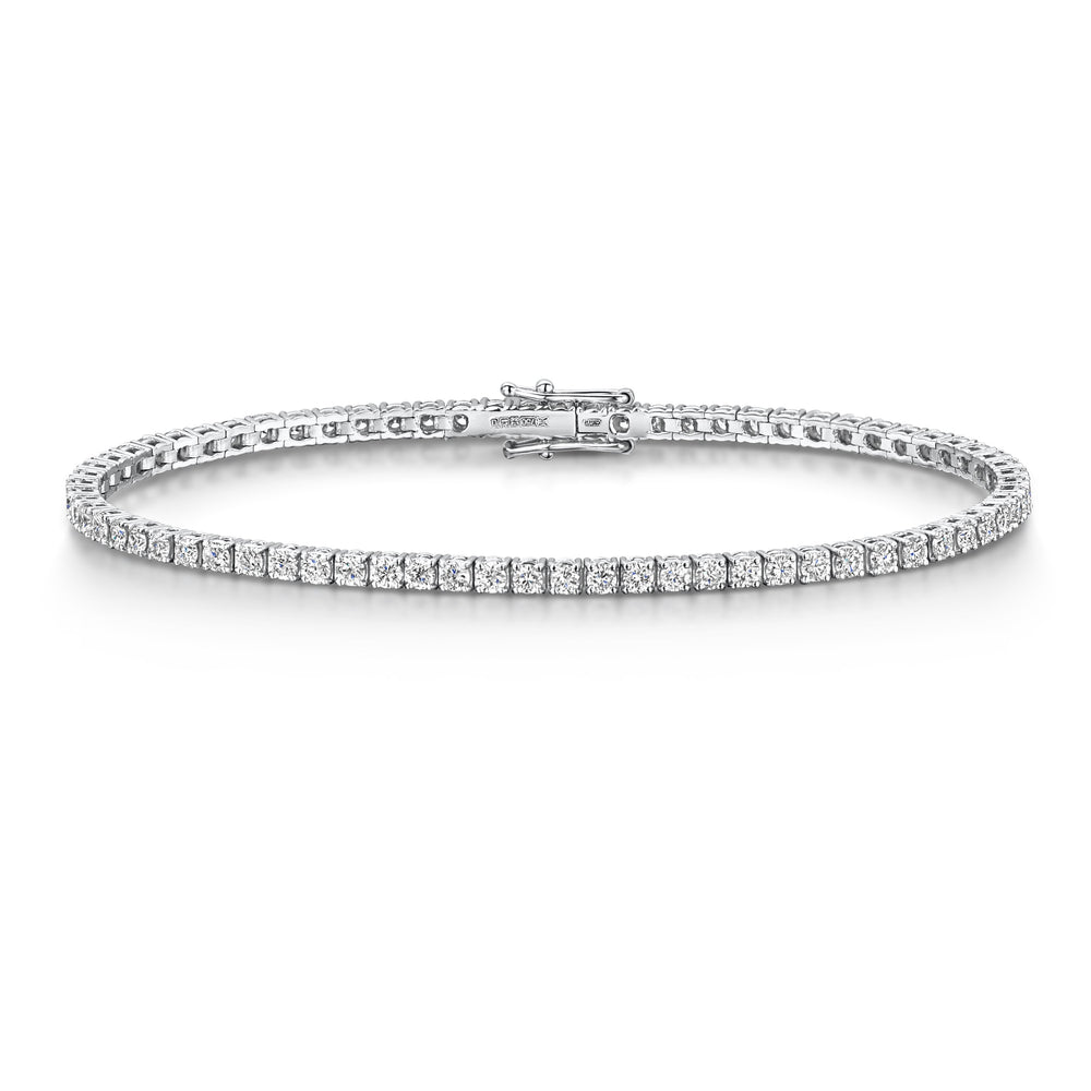 18ct White Gold Diamond Tennis Bracelet 2.00ct simple Pursuit