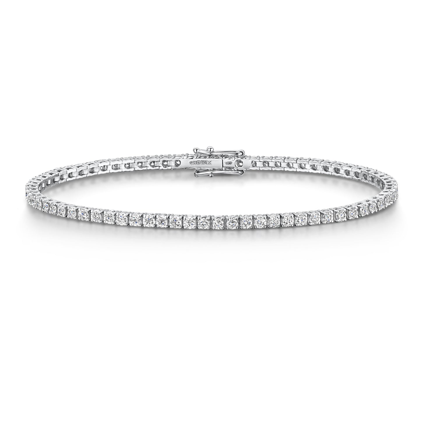 18ct White Gold Diamond Tennis Bracelet 2.00ct simple Pursuit