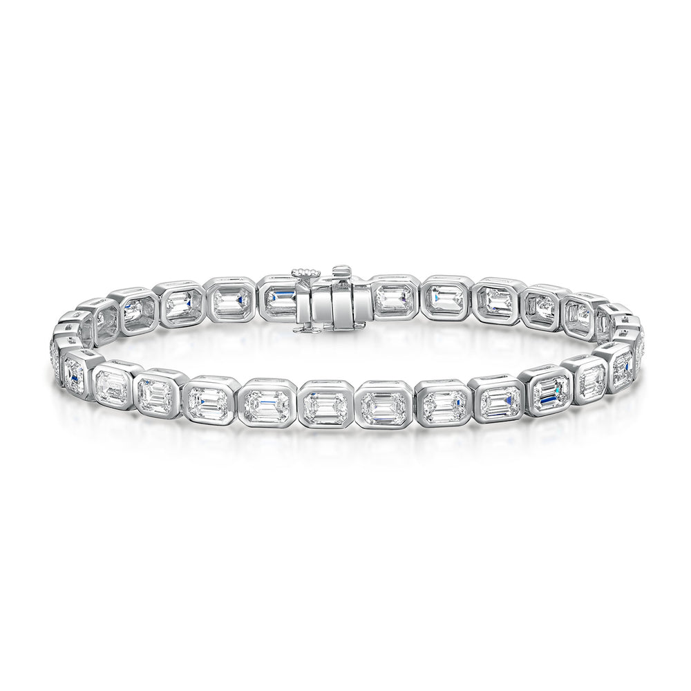 18ct White Gold Diamond Tennis Bracelet simple Pursuit