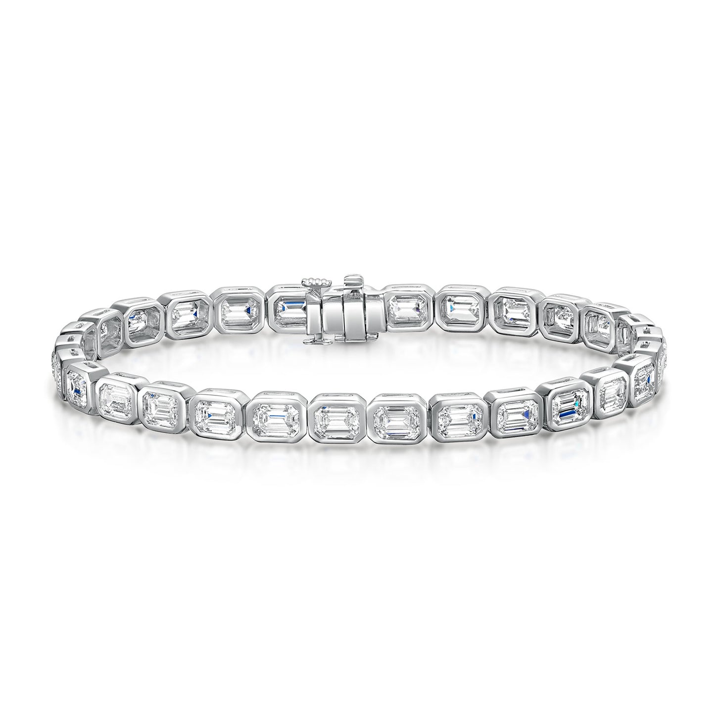 18ct White Gold Diamond Tennis Bracelet simple Pursuit