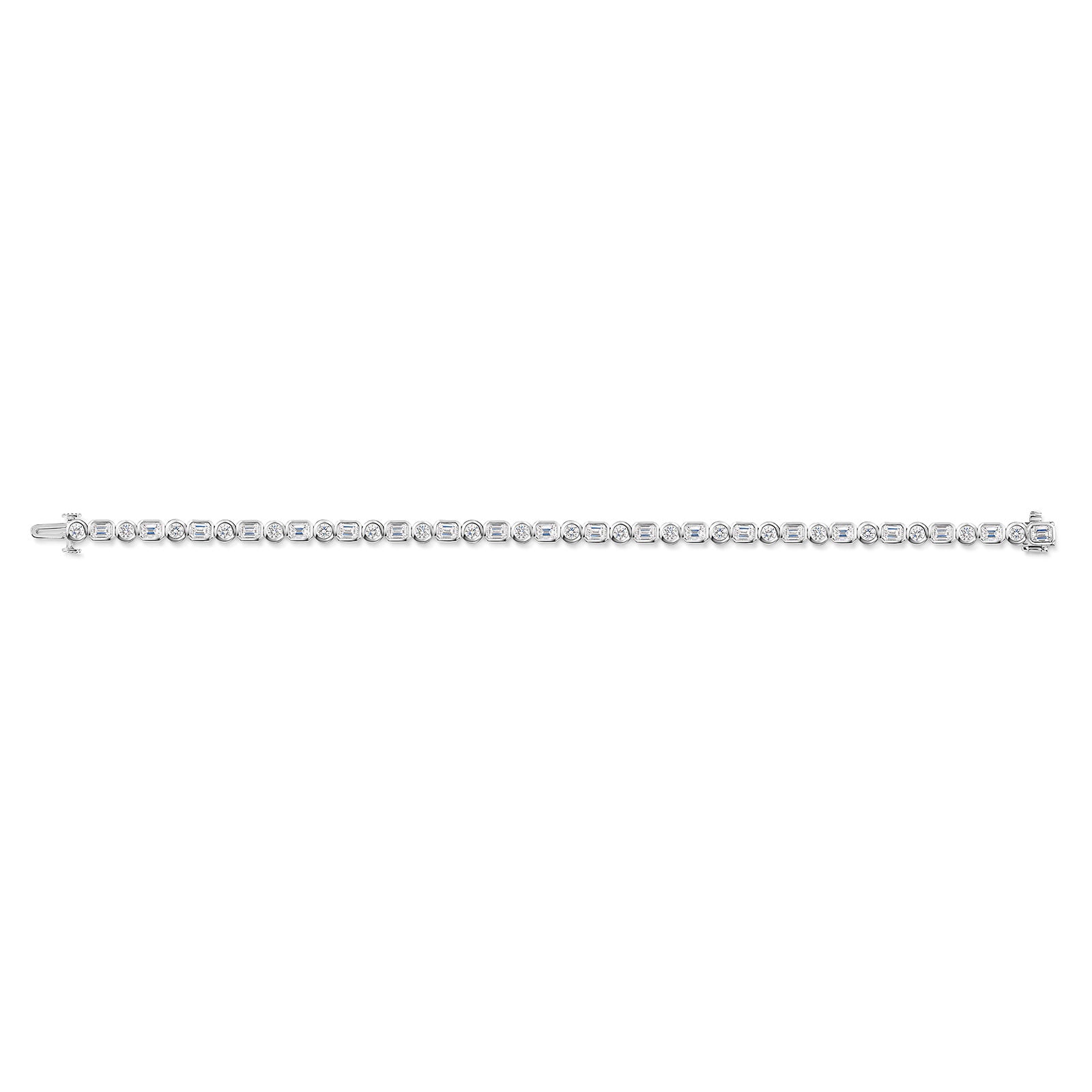 18ct White Gold Diamond Tennis Bracelet simple Pursuit