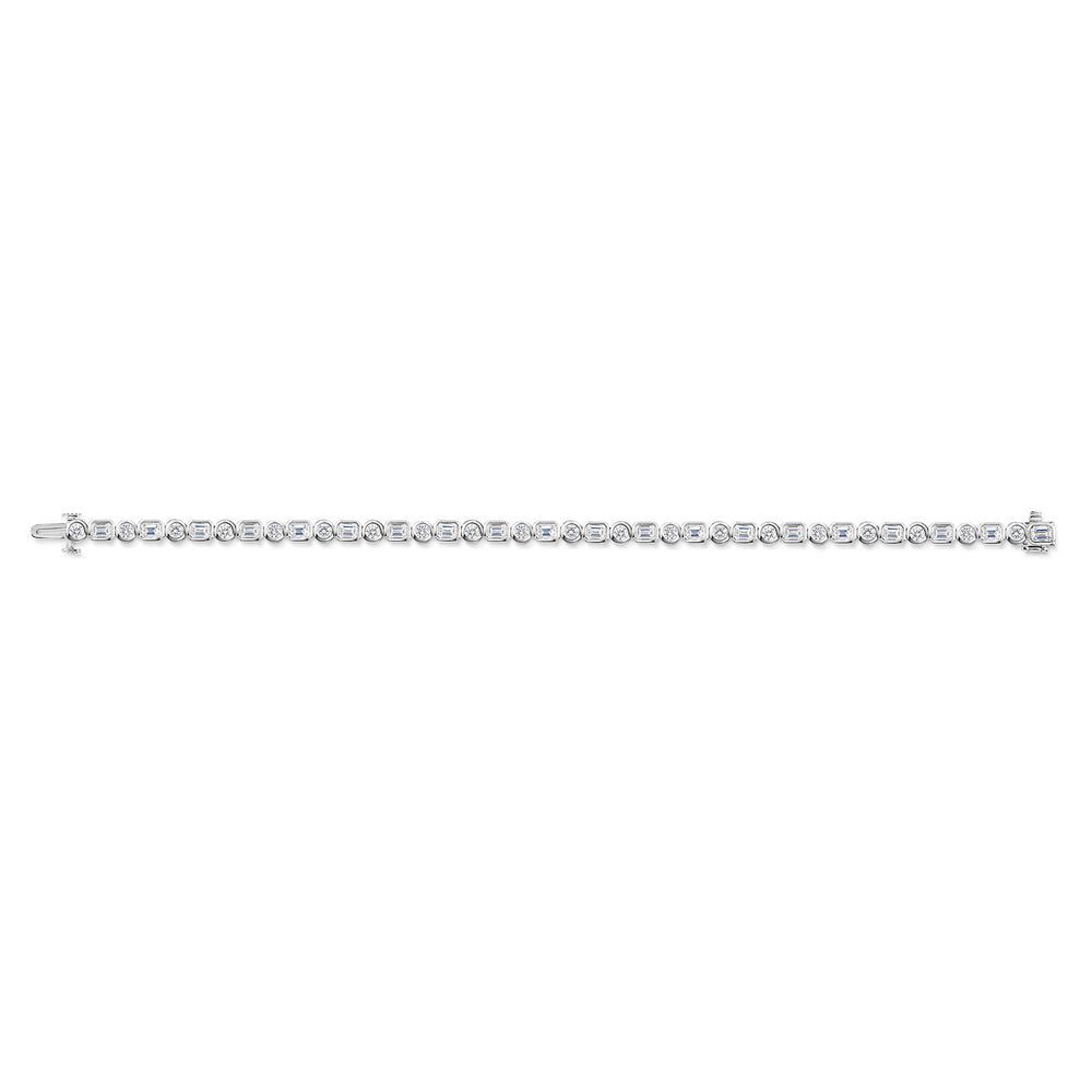 18ct White Gold Diamond Tennis Bracelet simple Pursuit