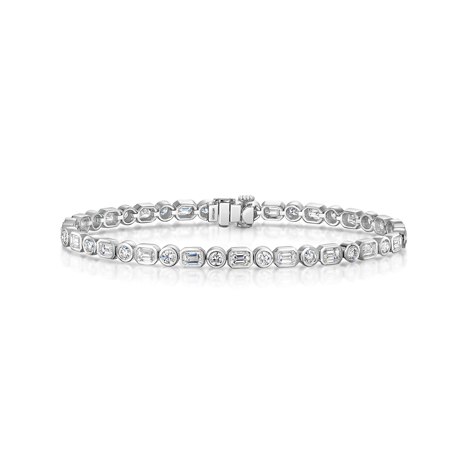 18ct White Gold Diamond Tennis Bracelet simple Pursuit