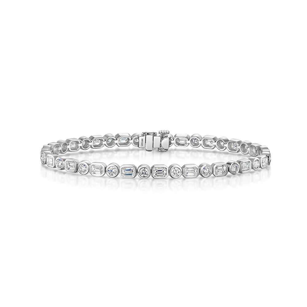 18ct White Gold Diamond Tennis Bracelet simple Pursuit