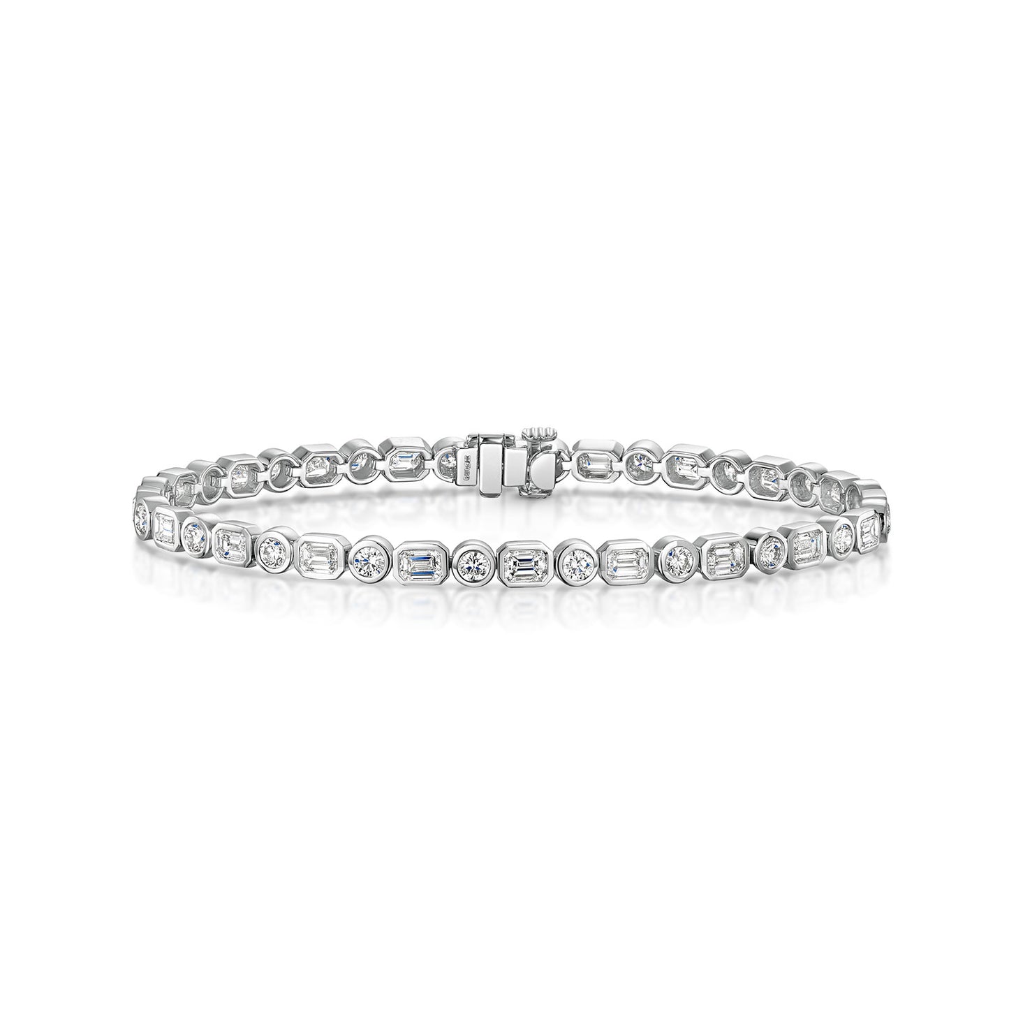 18ct White Gold Diamond Tennis Bracelet simple Pursuit