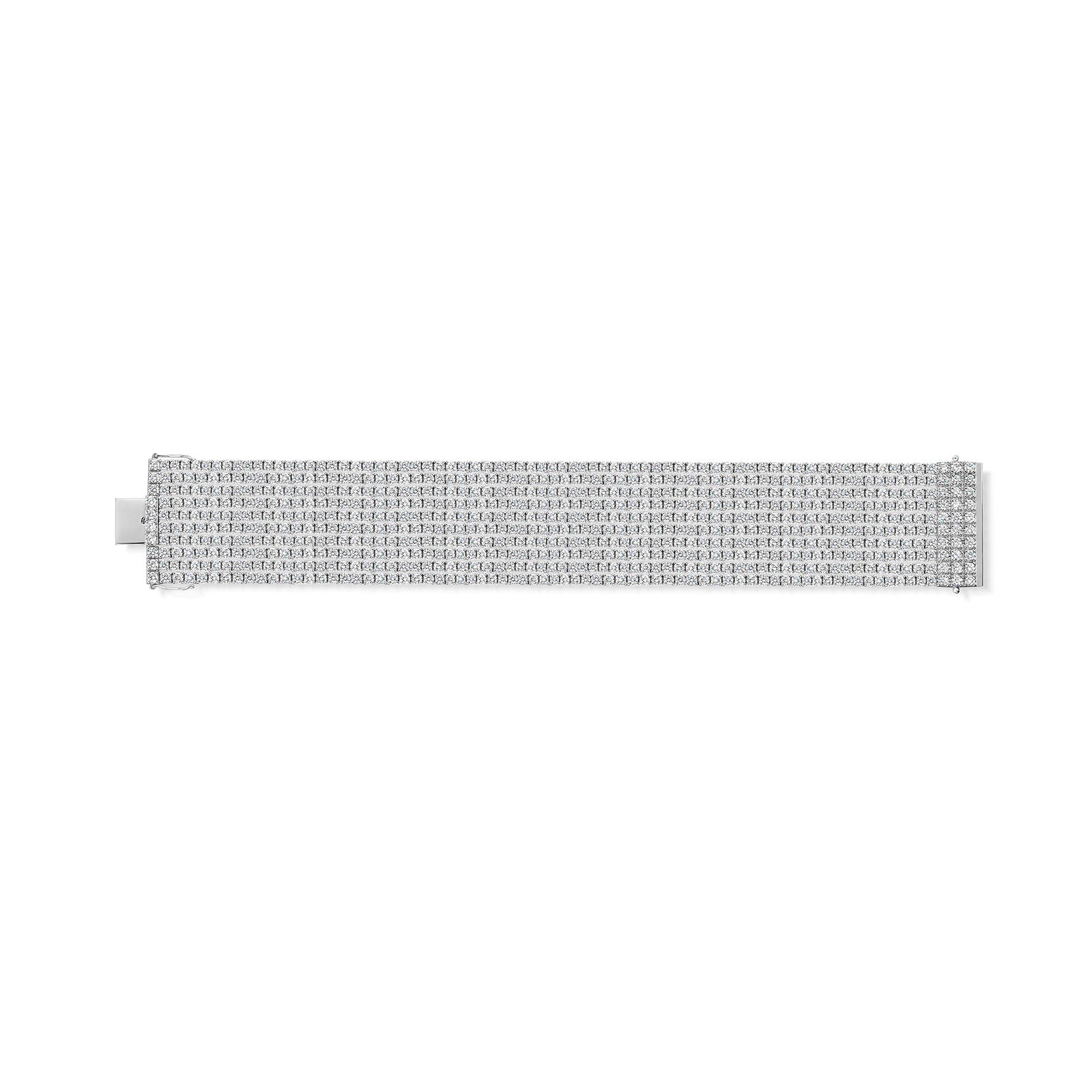18ct White Gold Ten Row Diamond Tennis Bracelet simple Pursuit