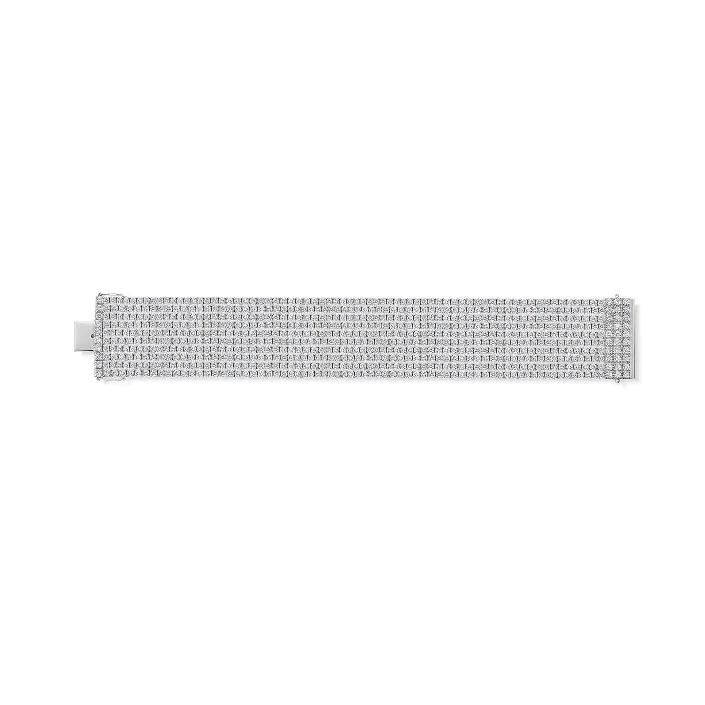18ct White Gold Ten Row Diamond Tennis Bracelet simple Pursuit