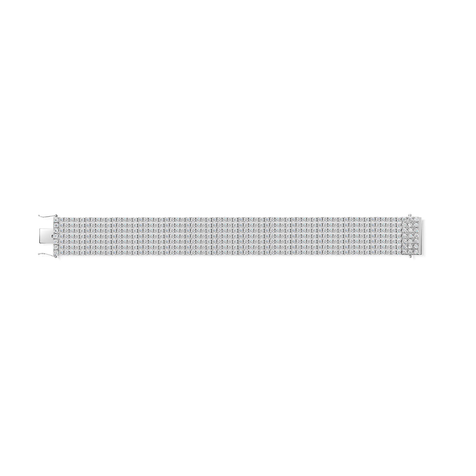 18ct White Gold Seven Row Diamond Tennis Bracelet simple Pursuit
