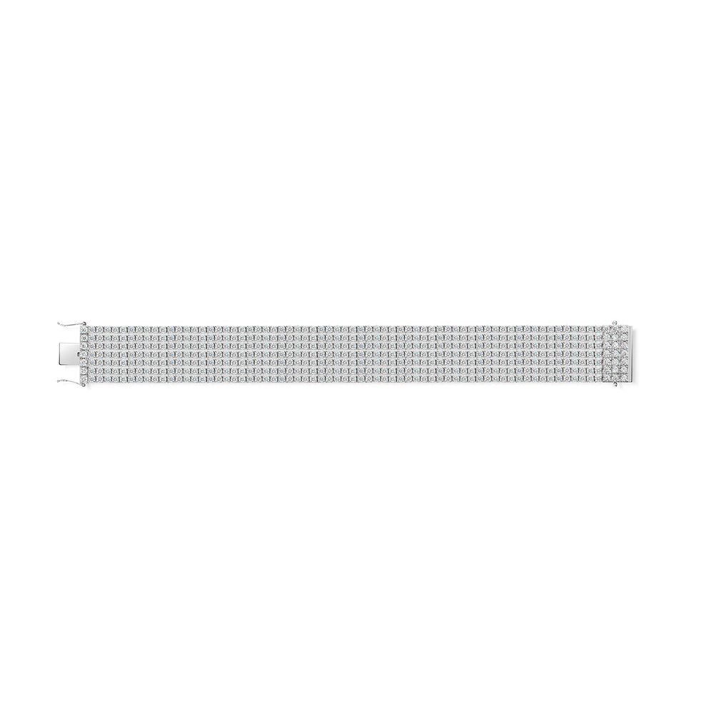 18ct White Gold Seven Row Diamond Tennis Bracelet simple Pursuit