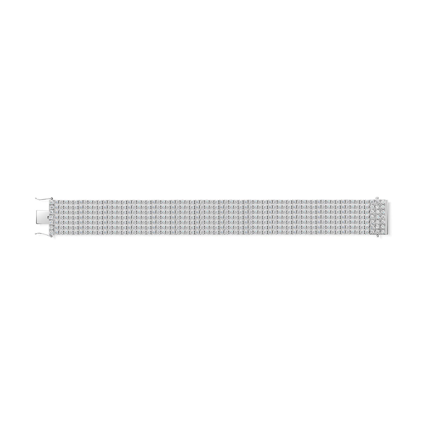 18ct White Gold Seven Row Diamond Tennis Bracelet simple Pursuit