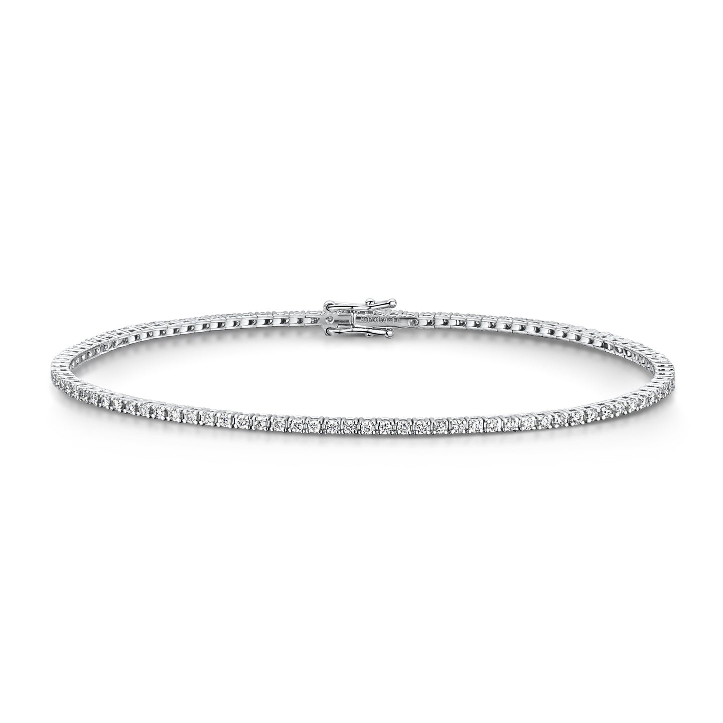 18ct White Gold Diamond Tennis Bracelet 1.35ct simple Pursuit