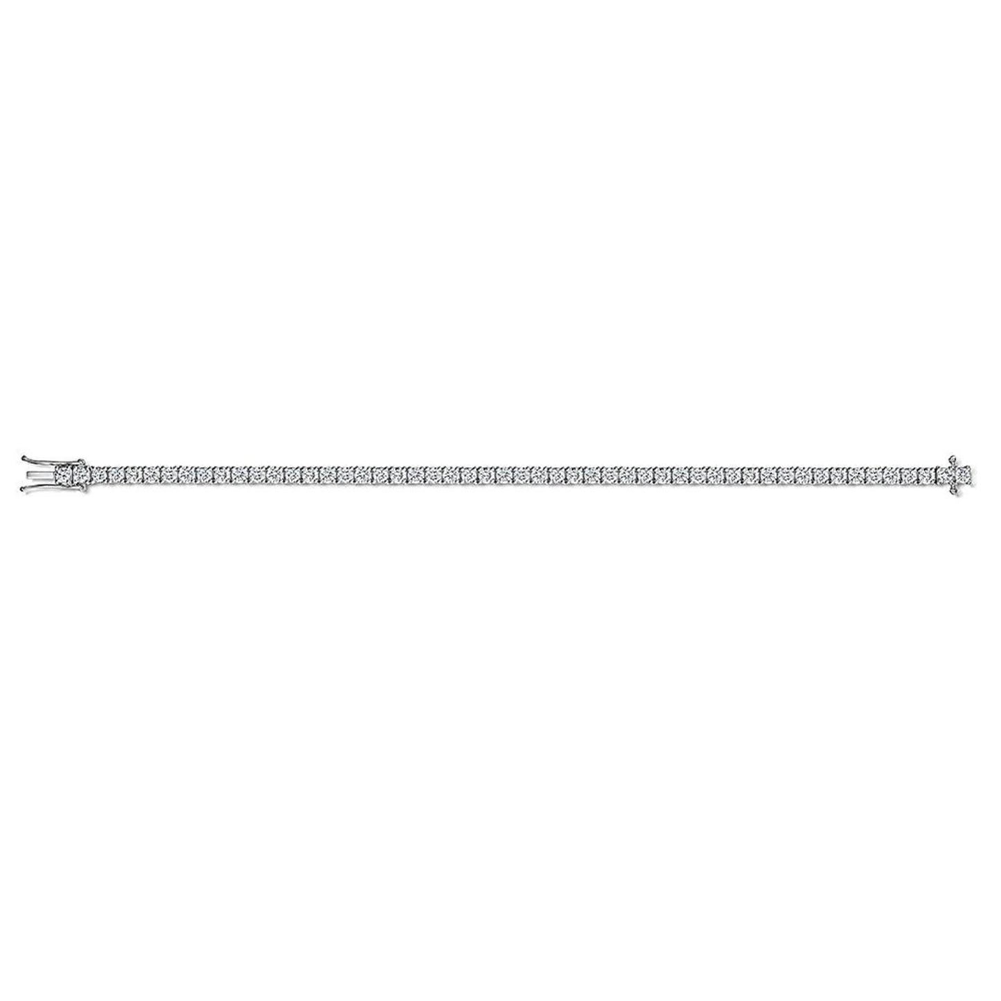 18ct White Gold Diamond Tennis Bracelet 5.50ct simple Pursuit