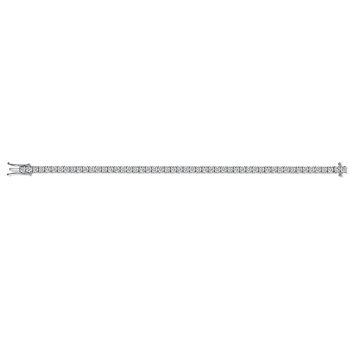 18ct White Gold Diamond Tennis Bracelet 5.50ct simple Pursuit