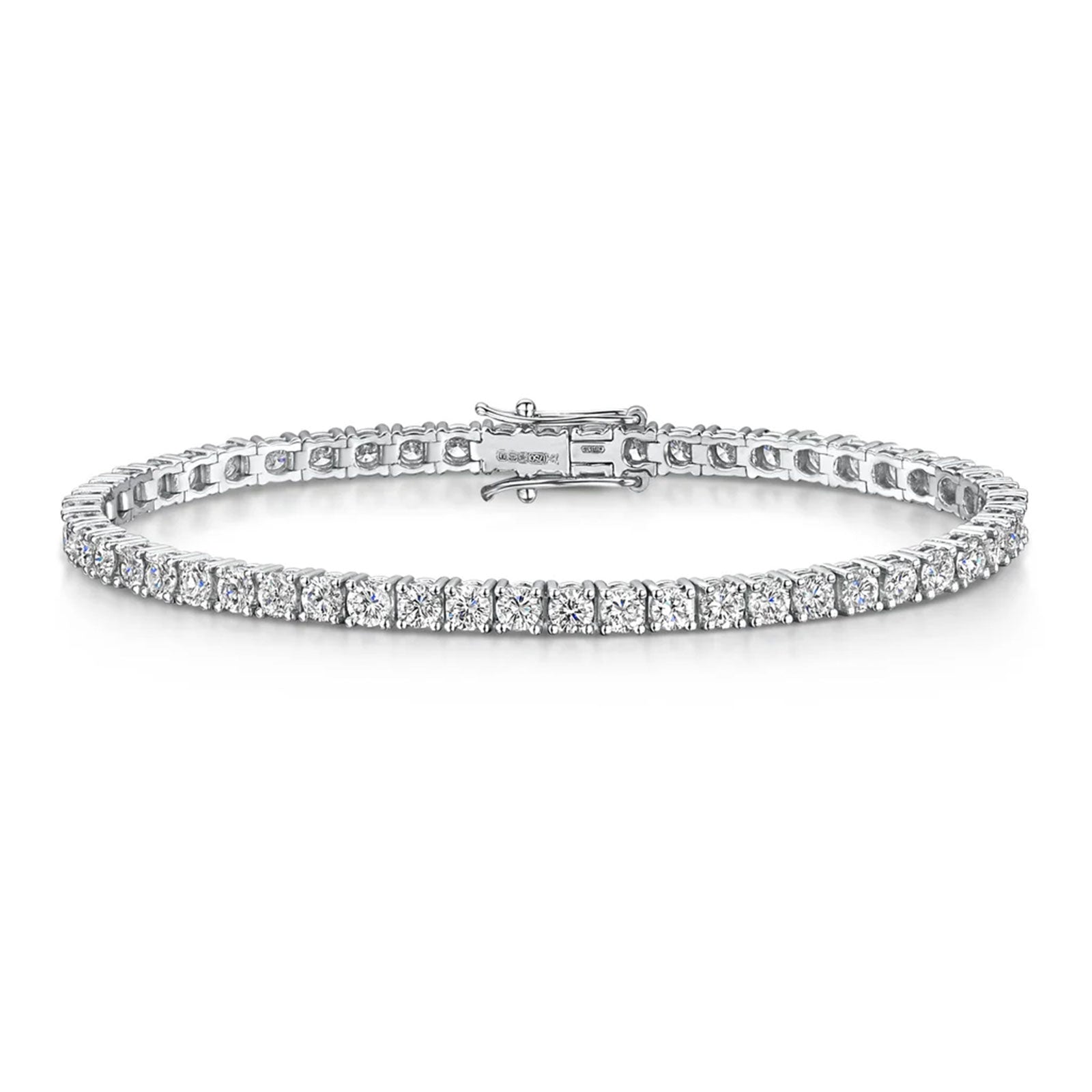 18ct White Gold Diamond Tennis Bracelet 5.50ct simple Pursuit