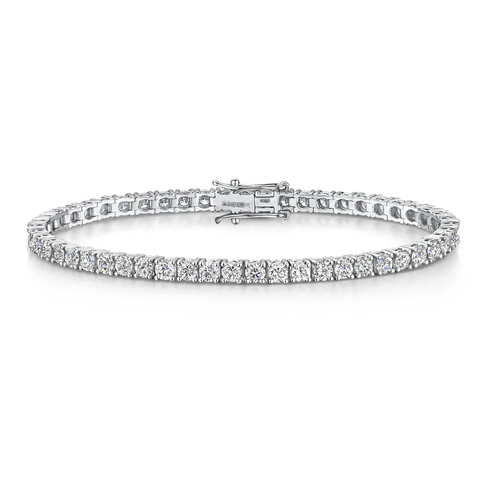 18ct White Gold Diamond Tennis Bracelet 5.50ct simple Pursuit
