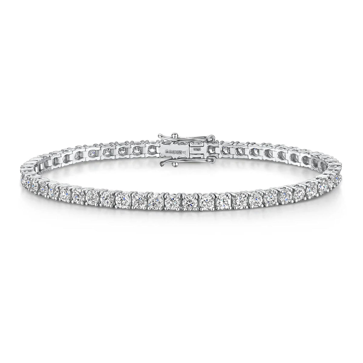 18ct White Gold Diamond Tennis Bracelet 5.50ct simple Pursuit