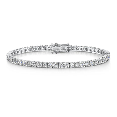 18ct White Gold Diamond Tennis Bracelet 5.50ct simple Pursuit