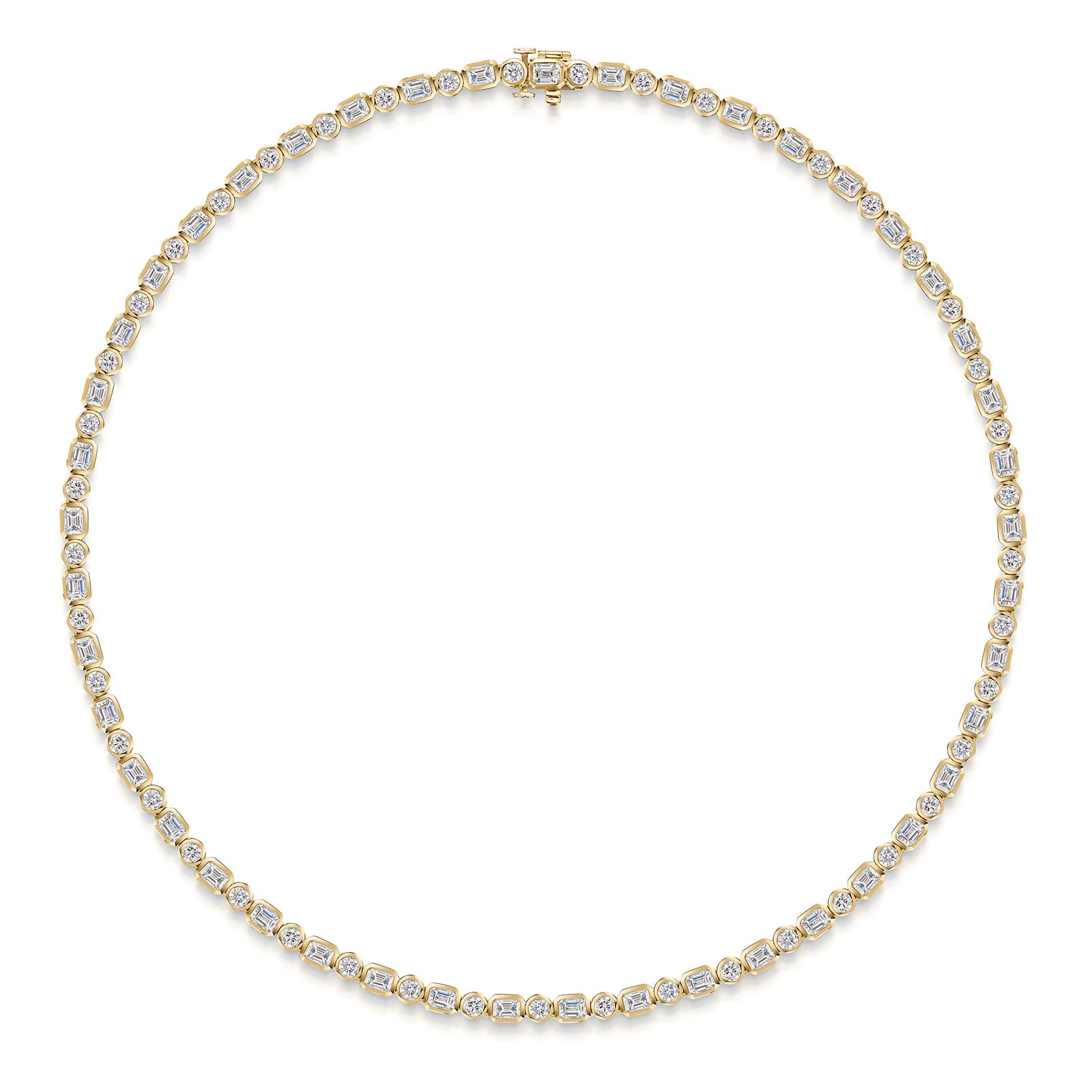 18ct Yellow Gold Diamond Necklace simple Pursuit