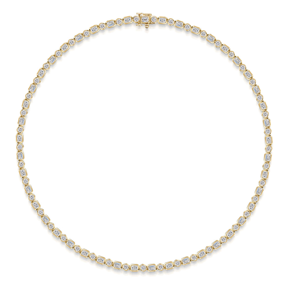 18ct Yellow Gold Diamond Necklace simple Pursuit