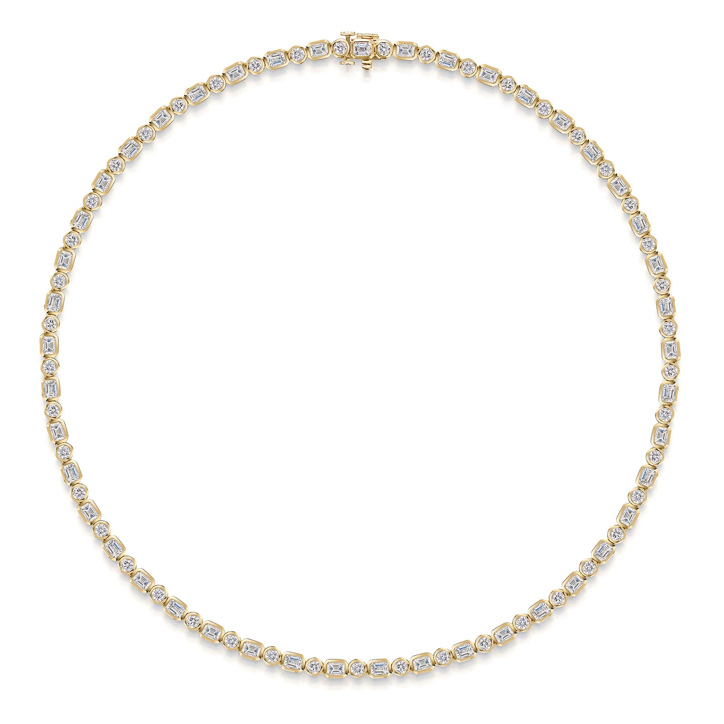 18ct Yellow Gold Diamond Necklace simple Pursuit