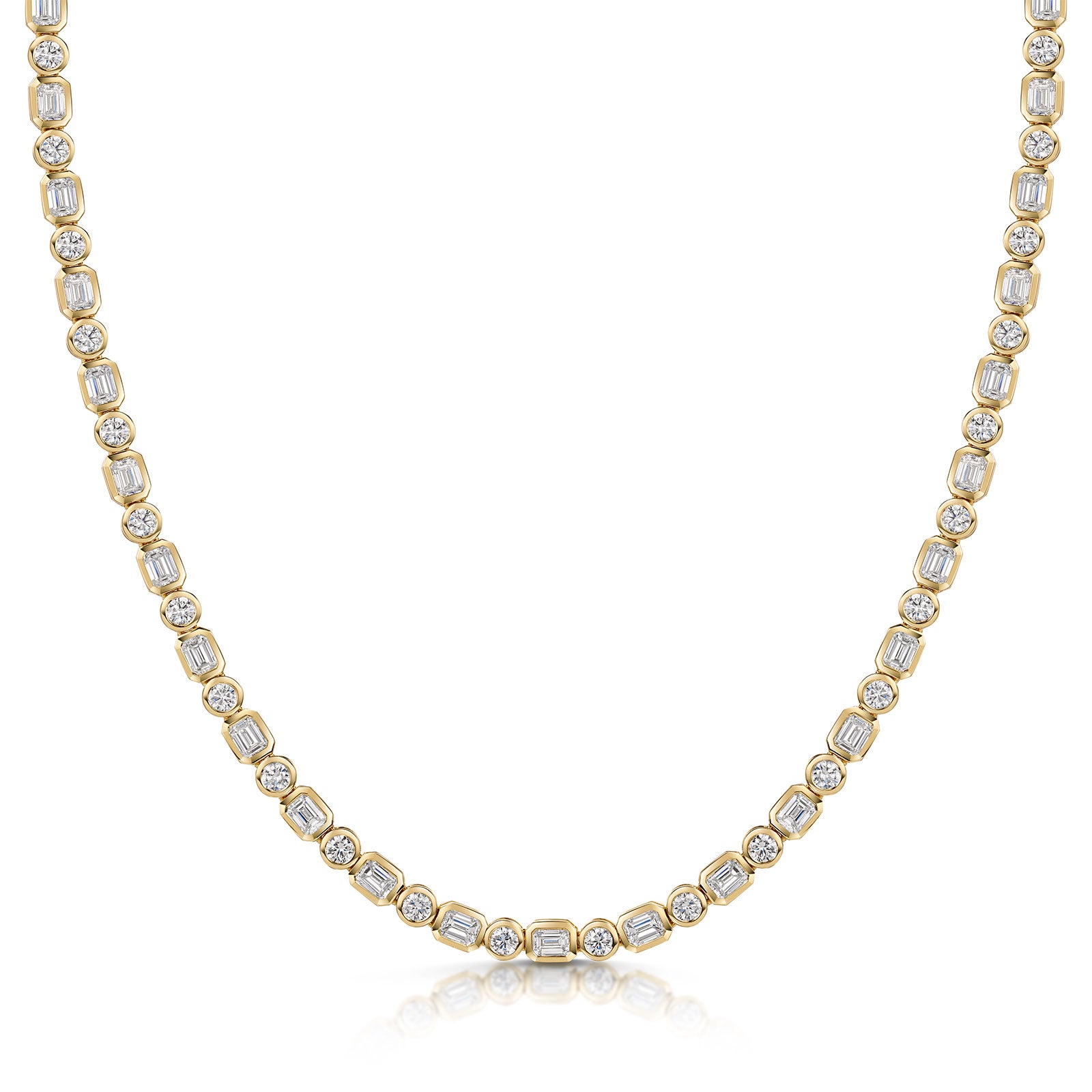 18ct Yellow Gold Diamond Necklace simple Pursuit
