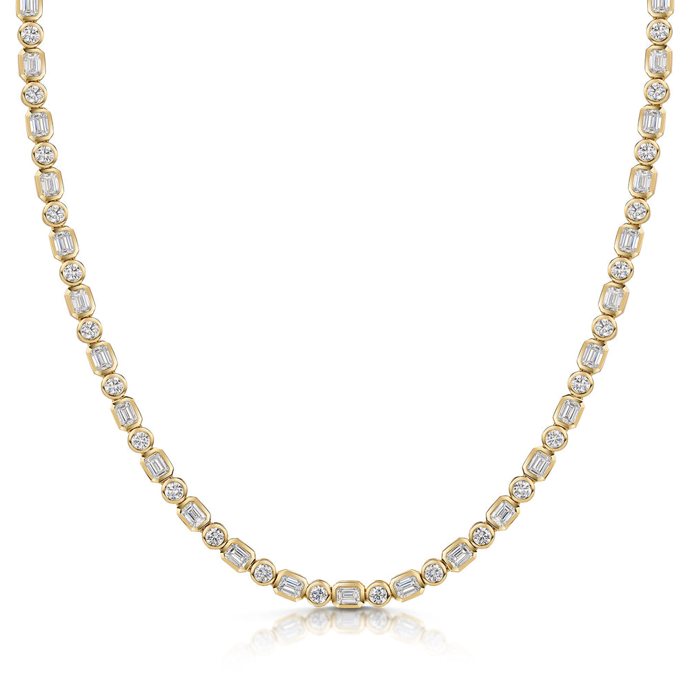 18ct Yellow Gold Diamond Necklace simple Pursuit