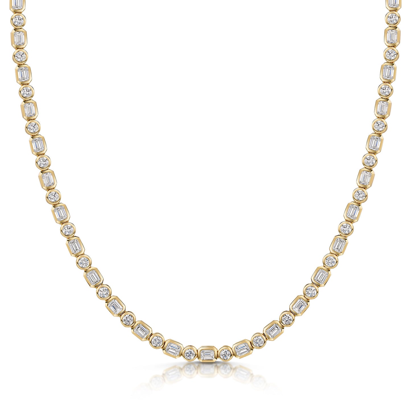 18ct Yellow Gold Diamond Necklace simple Pursuit