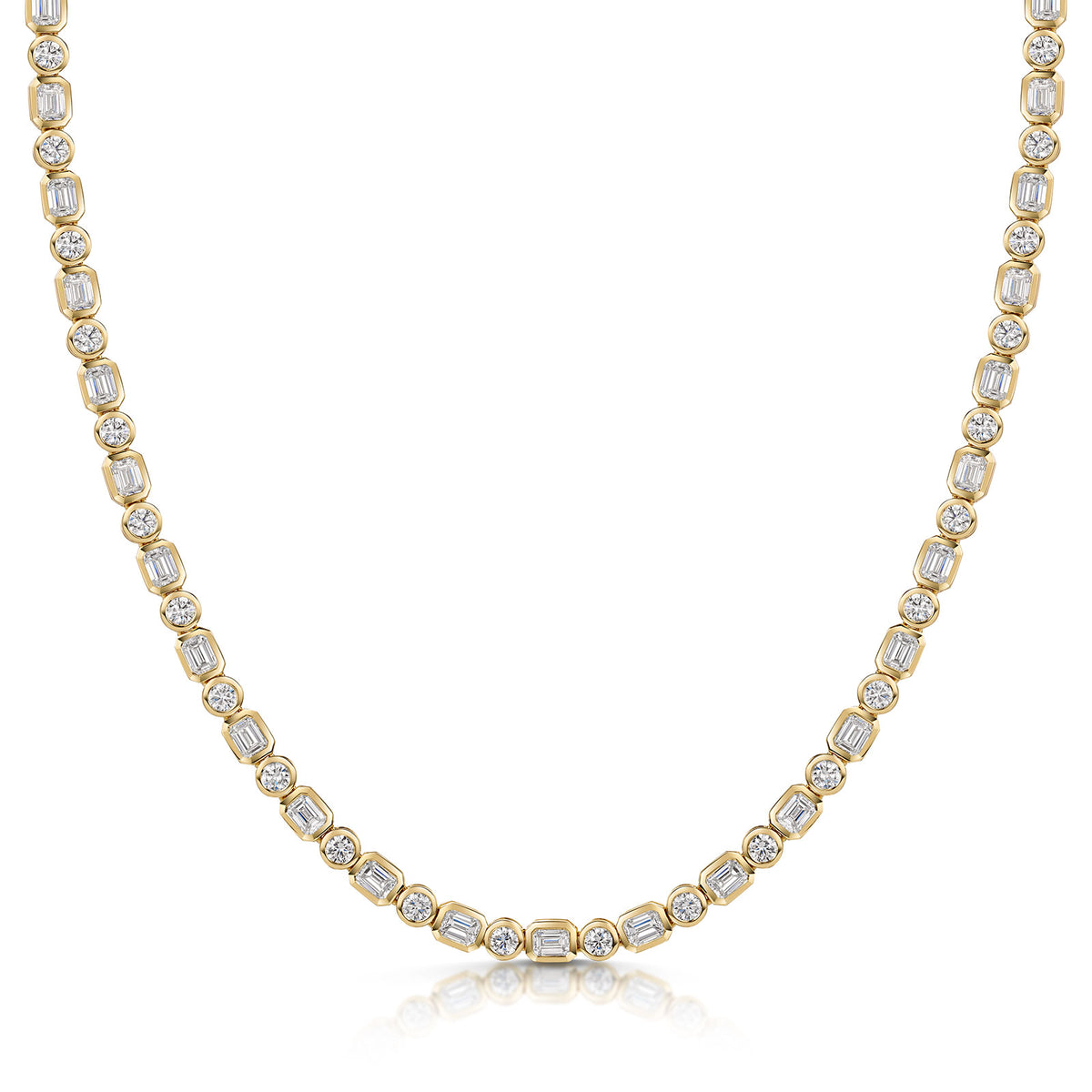 18ct Yellow Gold Diamond Necklace simple Pursuit