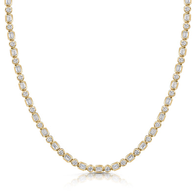 18ct Yellow Gold Diamond Necklace simple Pursuit