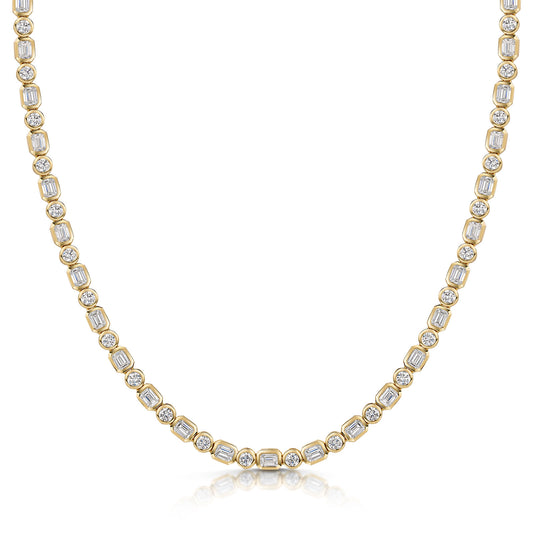 18ct Yellow Gold Diamond Necklace simple Pursuit