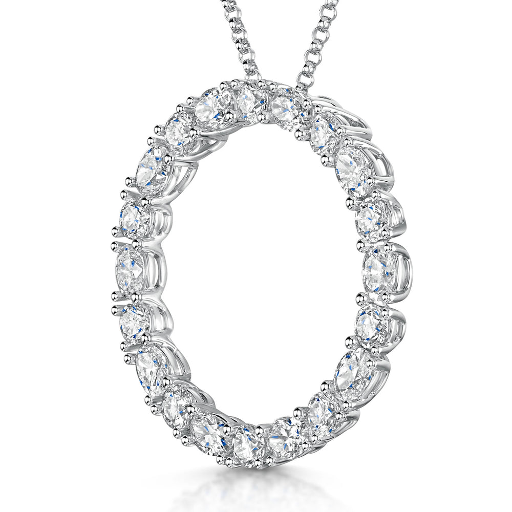18ct White Gold Diamond Polo Necklace simple Pursuit