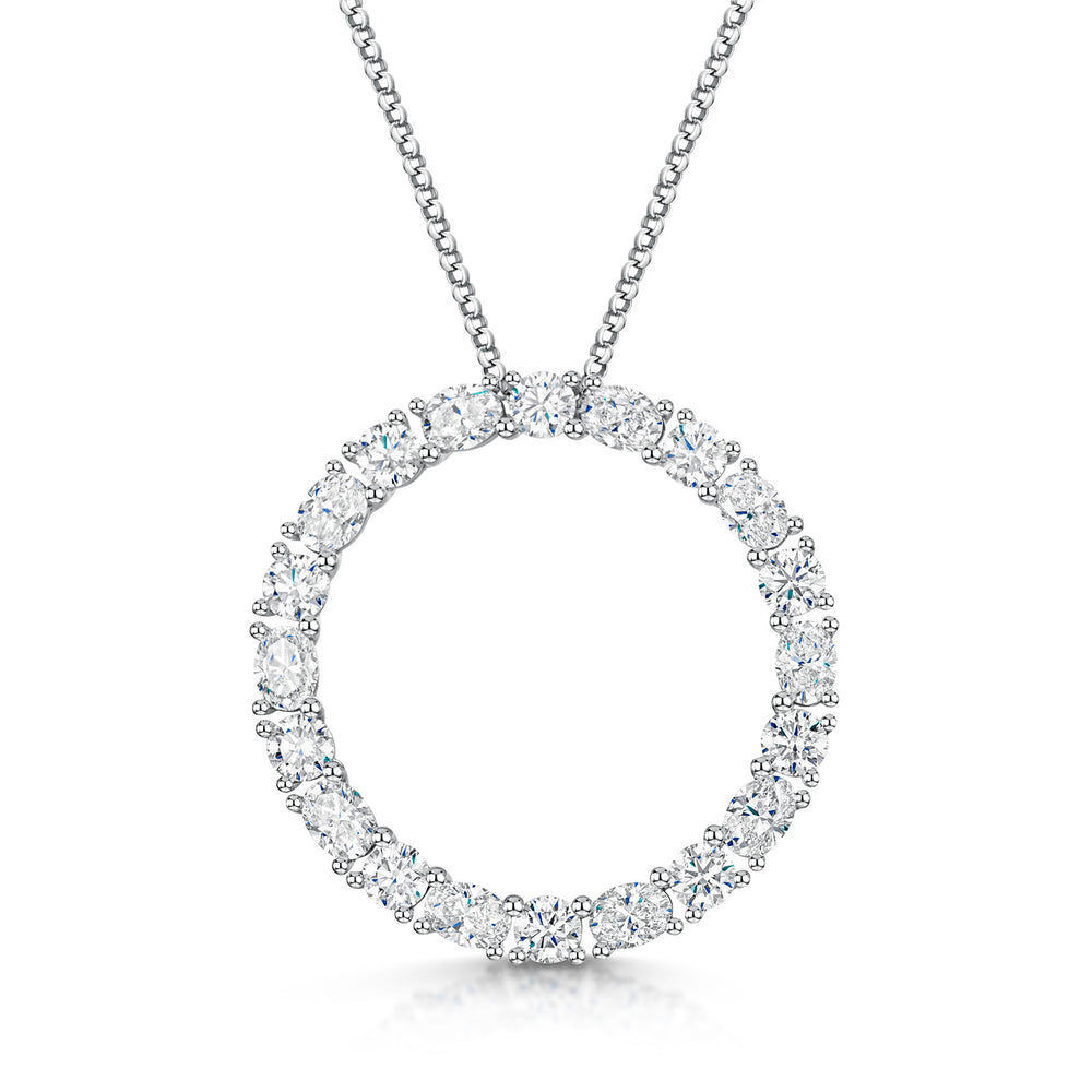18ct White Gold Diamond Polo Necklace simple Pursuit