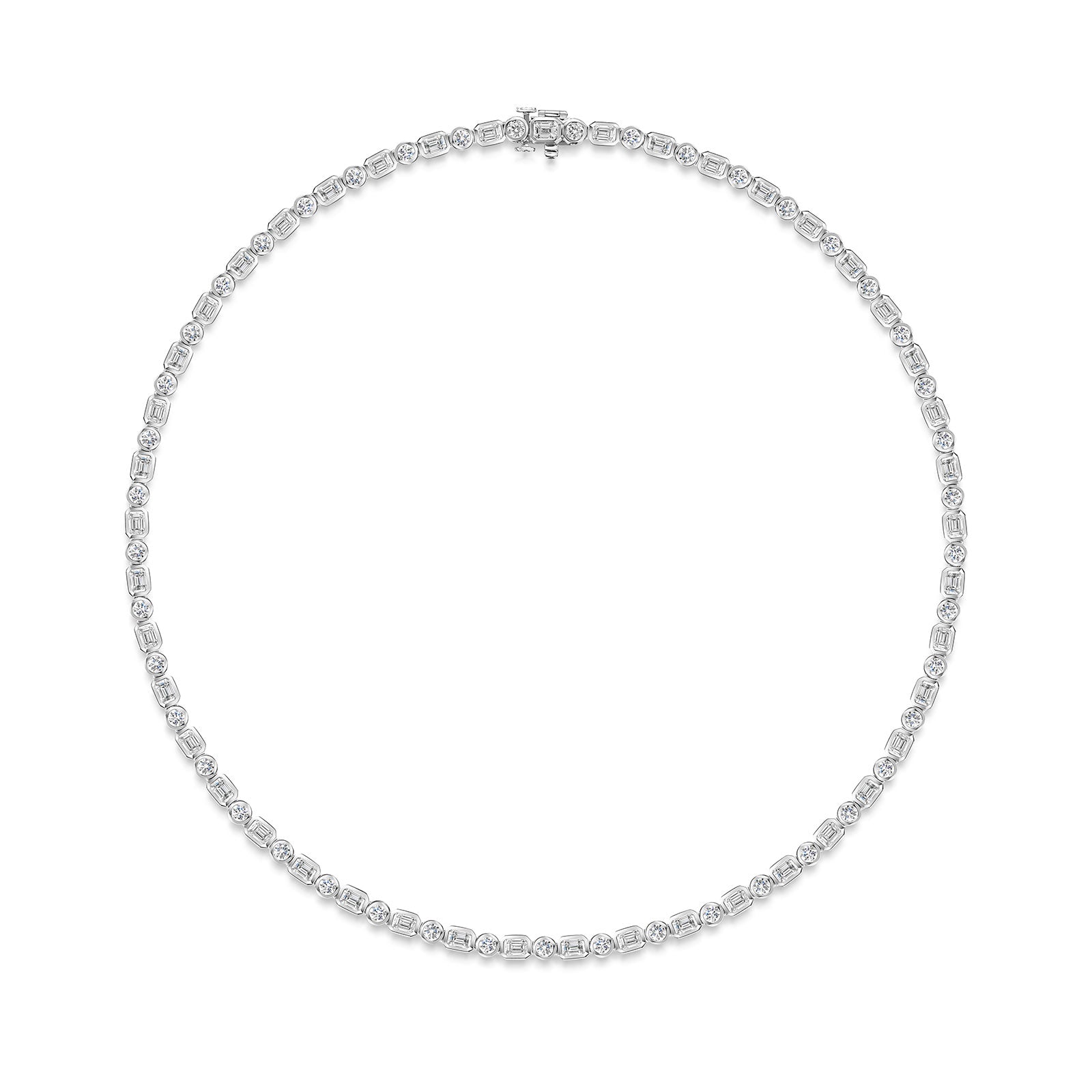 18ct White Gold Diamond Necklace simple Pursuit