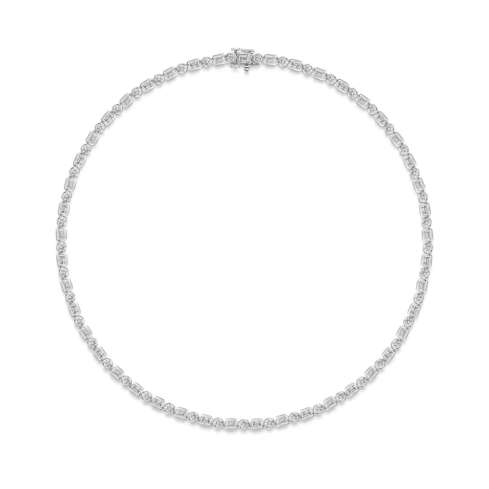 18ct White Gold Diamond Necklace simple Pursuit