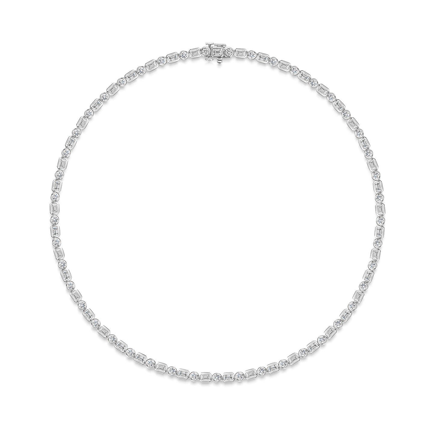 18ct White Gold Diamond Necklace simple Pursuit