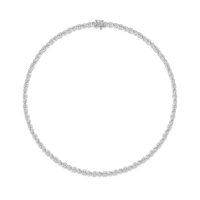 18ct White Gold Diamond Necklace simple Pursuit