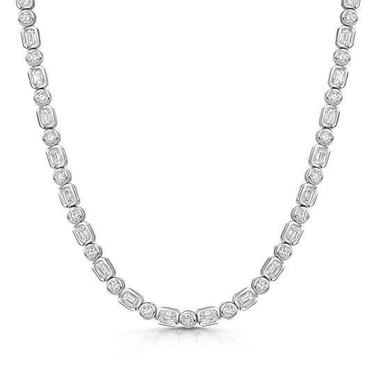 18ct White Gold Diamond Necklace simple Pursuit