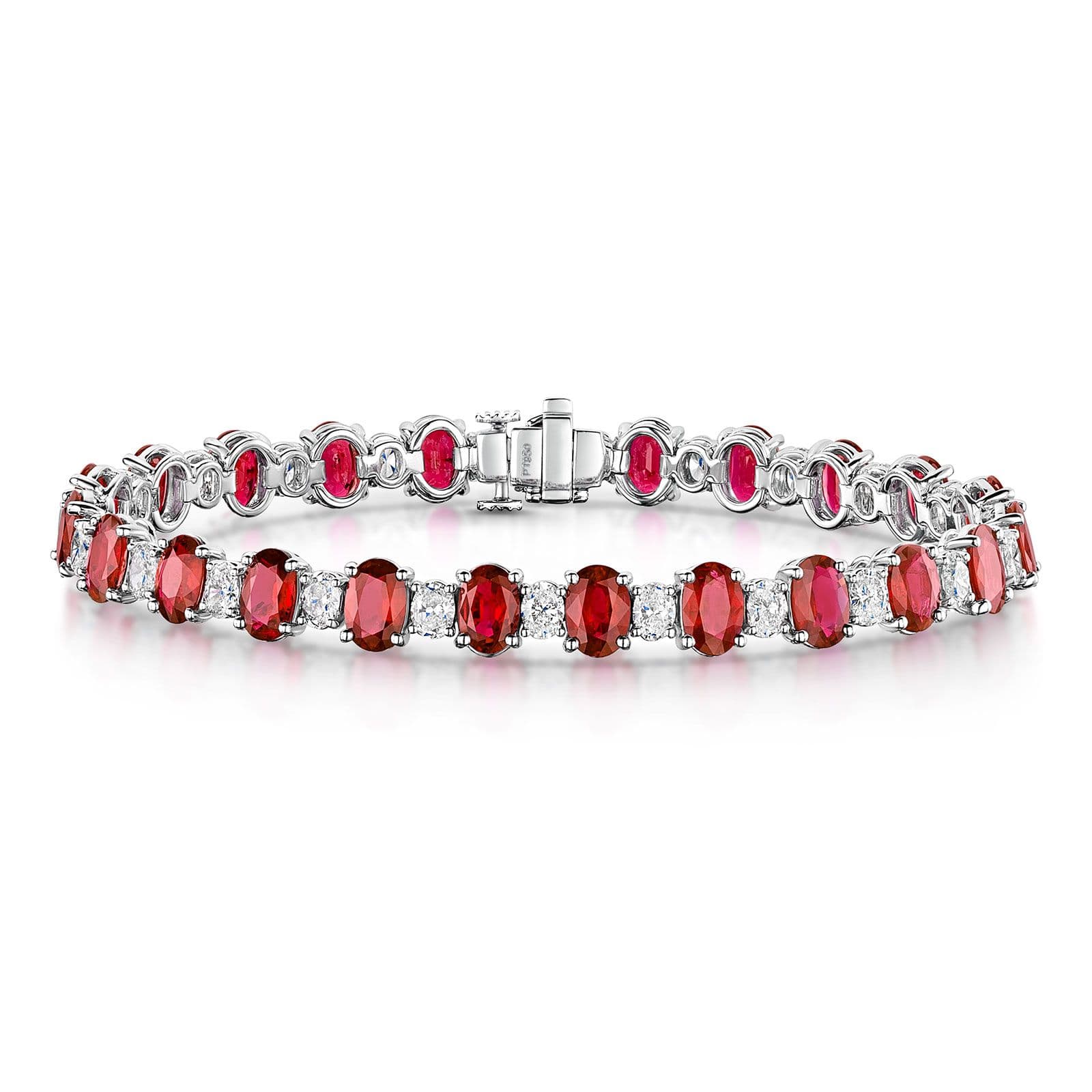 Platinum Ruby & Diamond Tennis Bracelet simple Pursuit