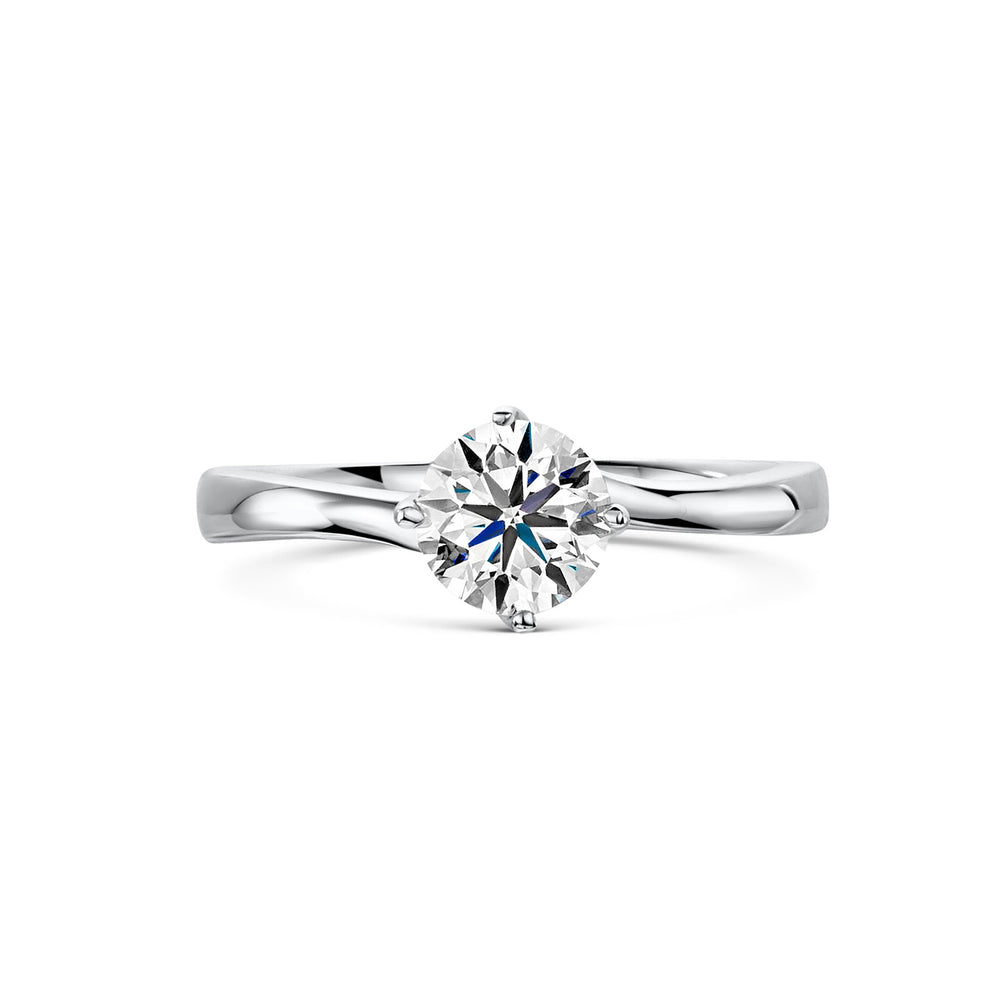 Platinum Diamond Solitaire Pirouette Ring 0.50ct variant Pursuit