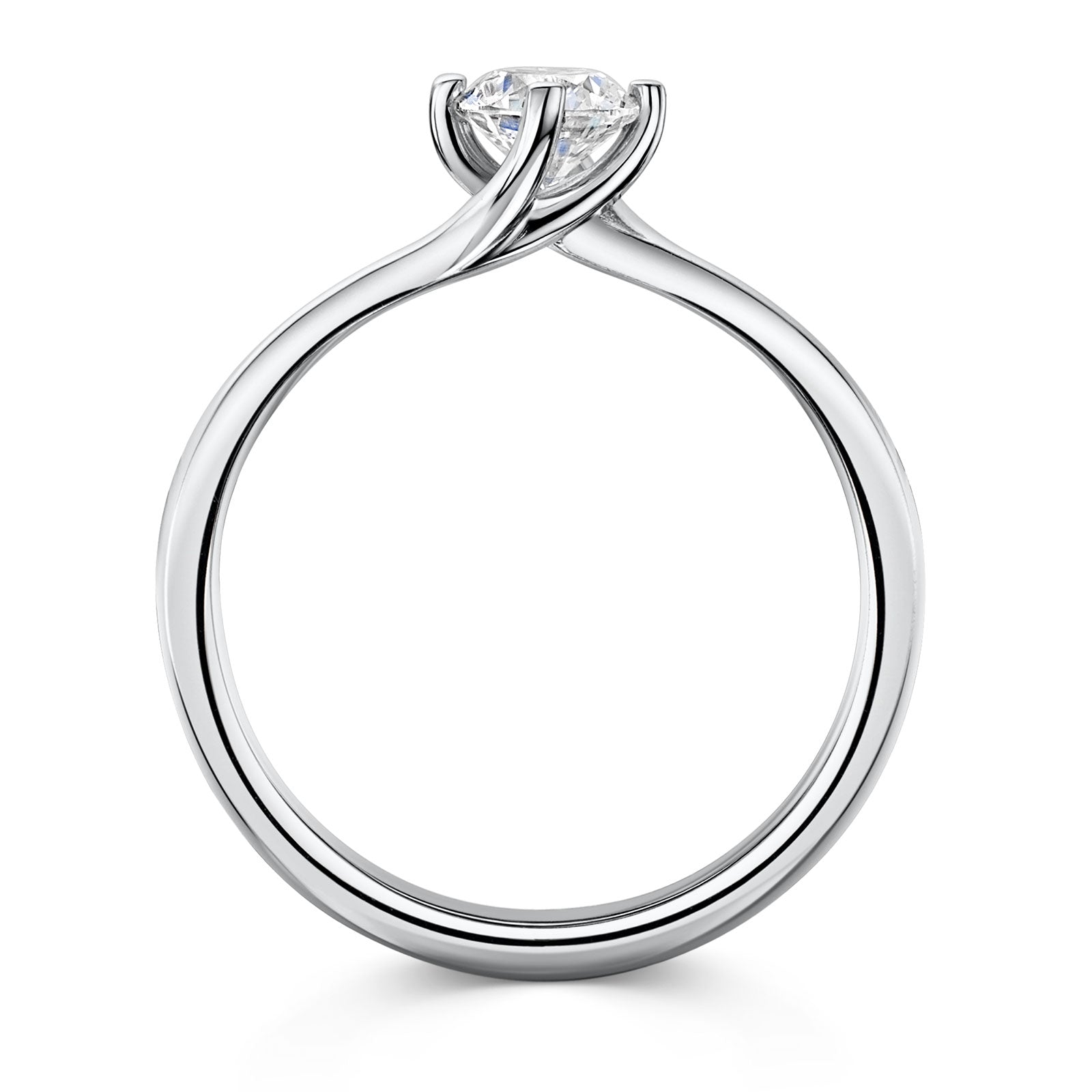 Platinum Diamond Solitaire Pirouette Ring 0.50ct variant Pursuit