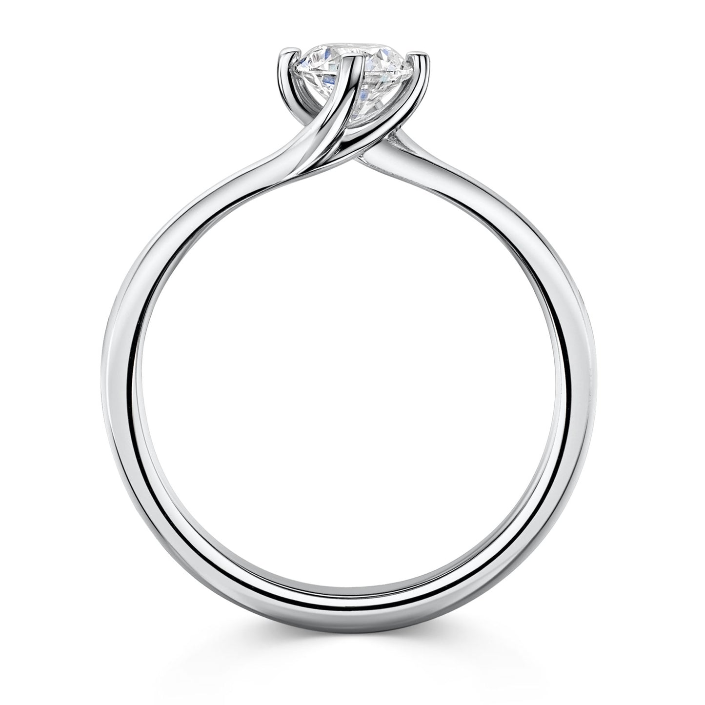 Platinum Diamond Solitaire Pirouette Ring 0.50ct variant Pursuit