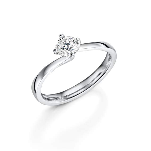 Platinum Diamond Solitaire Pirouette Ring 0.50ct variant Pursuit